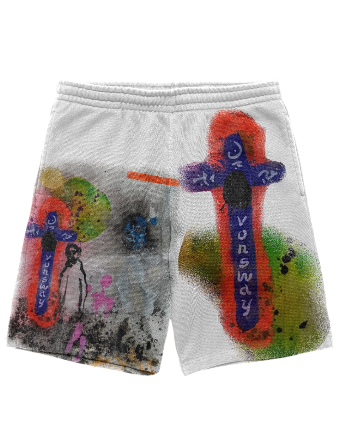 WHITE CROSS SHORTS