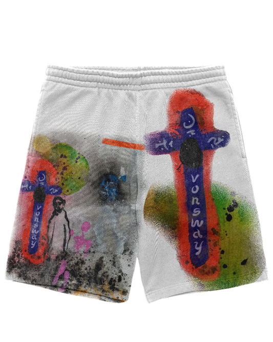 WHITE CROSS SHORTS